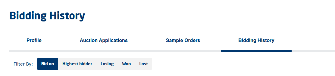 bidding history